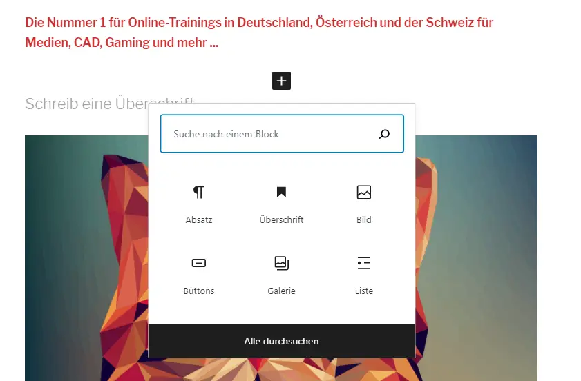Wordpress 5.5, Neuerungen, UI-Änderungen im Block-Editor