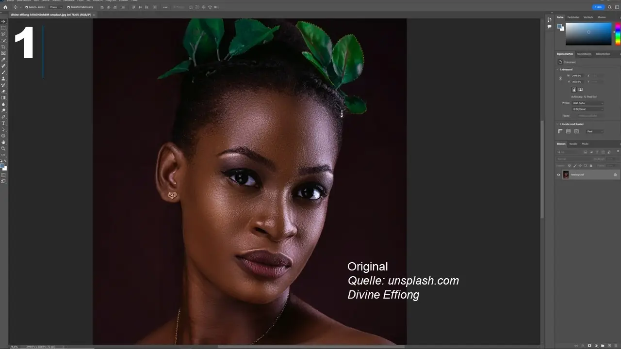 Mehr über den Artikel erfahren Frequenztrennung mit Photoshop 2022