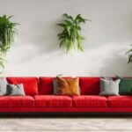 Wohnzimmer-mit-vielen-Pflanzen-und-einem-roten-Sofa-1