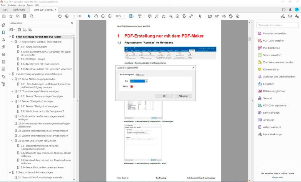 Acrobat Kurs PDF Maker