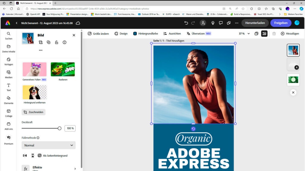 Adobe Express Beispiel Screenshot 05 Schulung