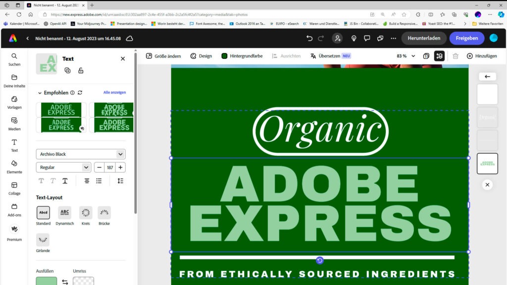 Adobe Express Beispiel Screenshot 06 Schulung
