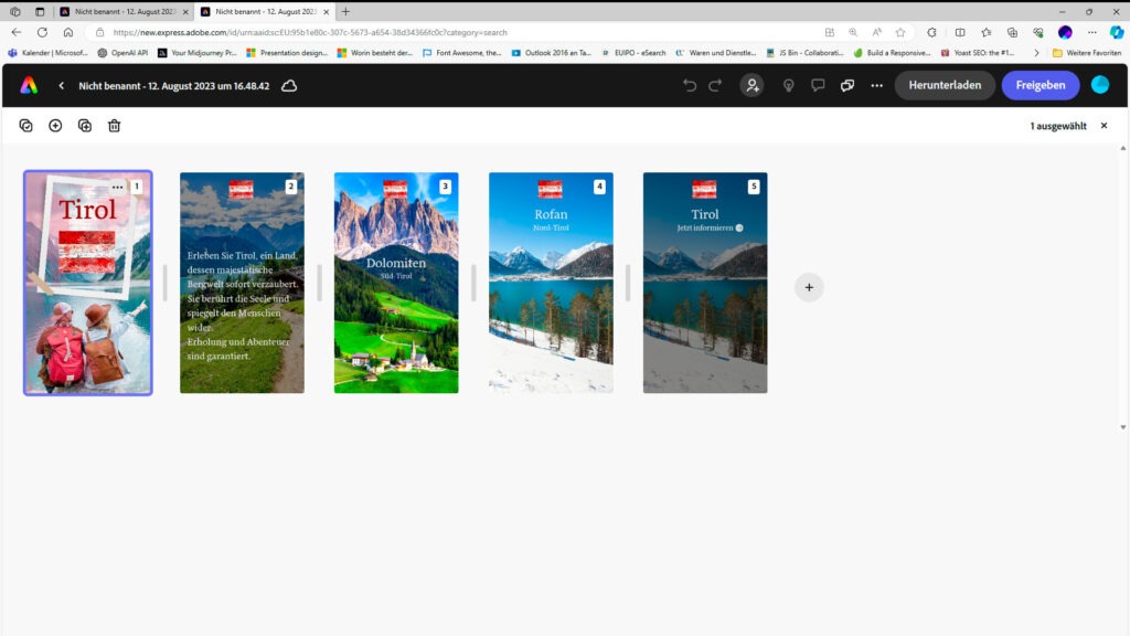 Adobe Express Beispiel Screenshot 11 Schulung