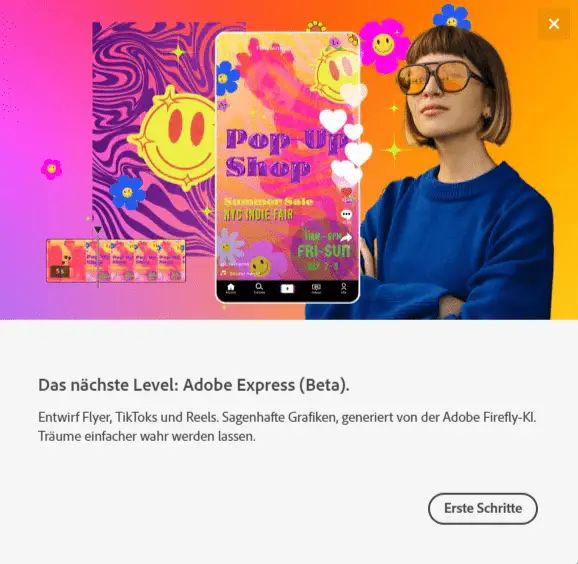 Adobe Express Beispiel Screenshot 01 Schulung