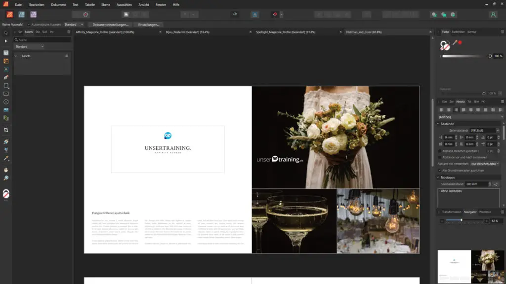 Affinity Publisher Grundkurs Online - unsertraining.de Berlin