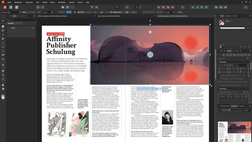 Affinity Publisher Grundlagen Schulung Beispiel 2