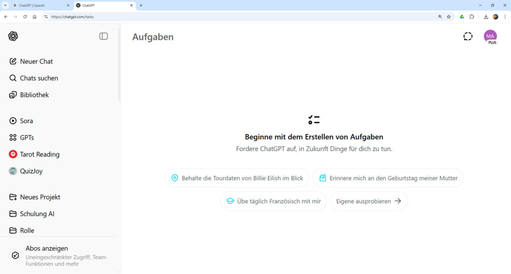 Copilot ChatGPT Schulung Aufgaben delegieren