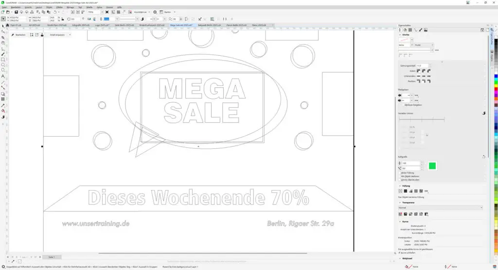 Corel Draw Grundlagen Schulung Beispiel Techniken