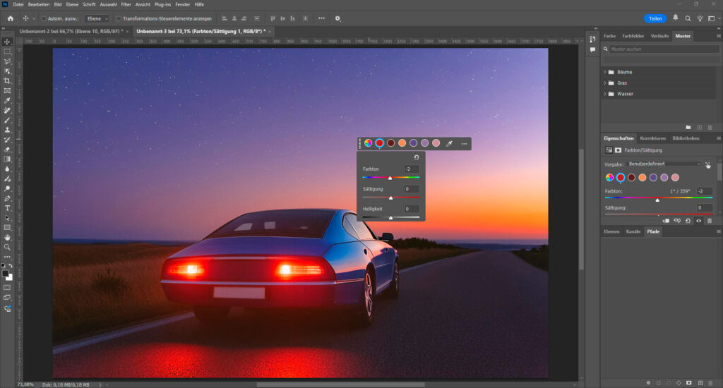 Photoshop Schulung Beispiel Farben anpassen unsertraining.de