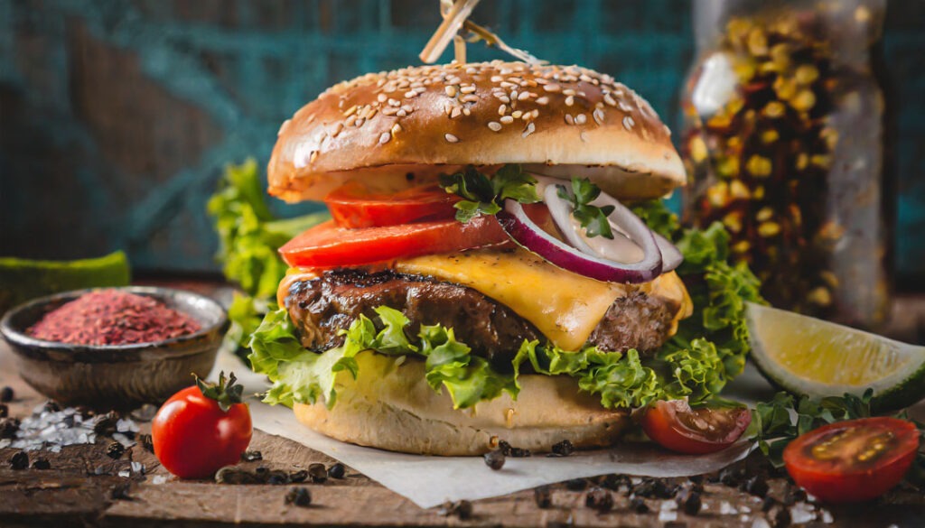 Adobe Photoshop Kurs KI AI generiert Hamburger realistisches Foto 2