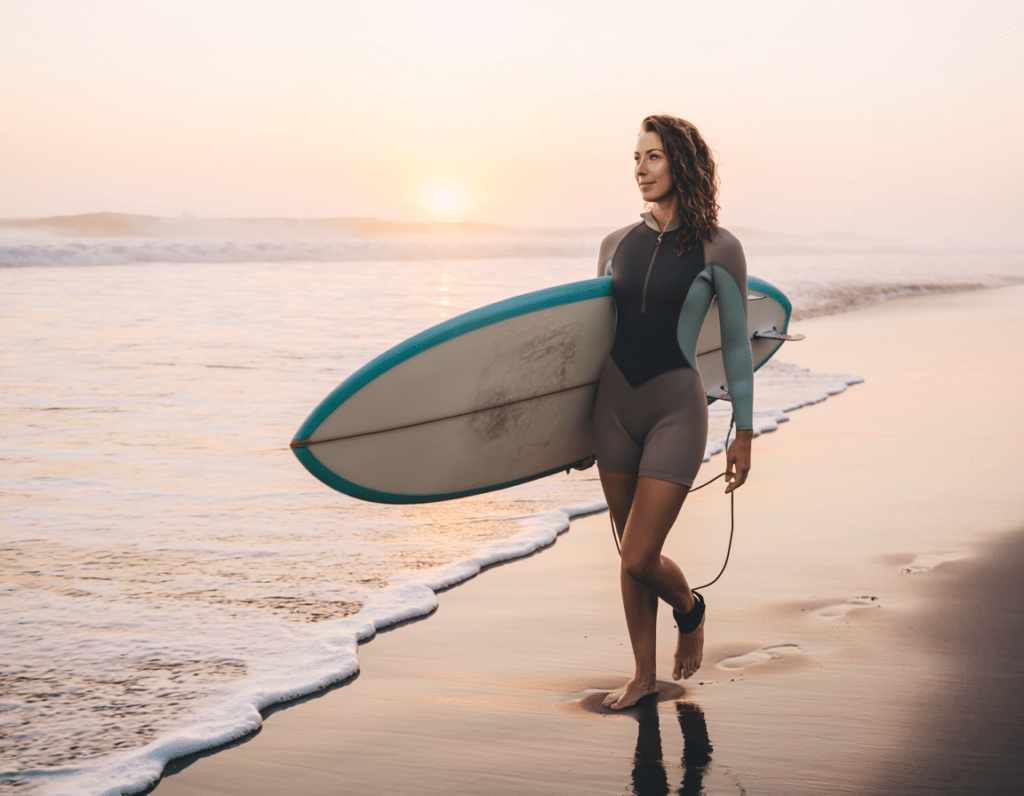 Firefly Schulung unserTRAINING, Surferin am Strand, Beispiel generiert mit Firefly 5