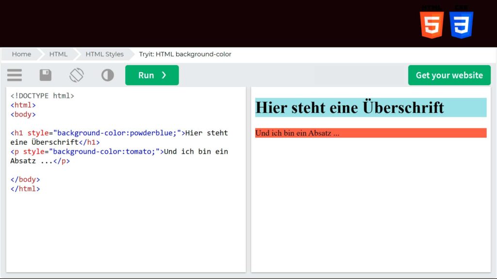 Schulung HTML5 und CSS3 Beispiel 06