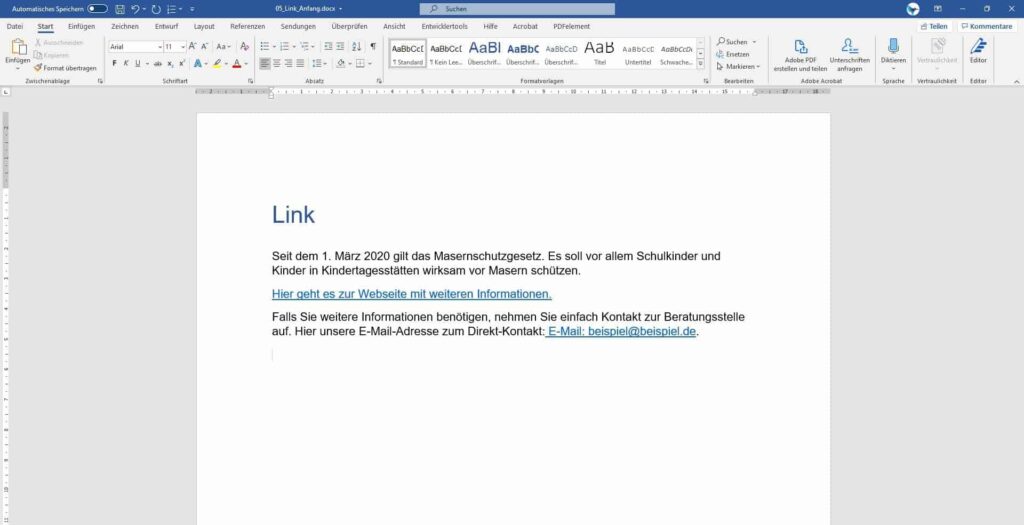 Kurs Barrierefreie Dokumente Word 05