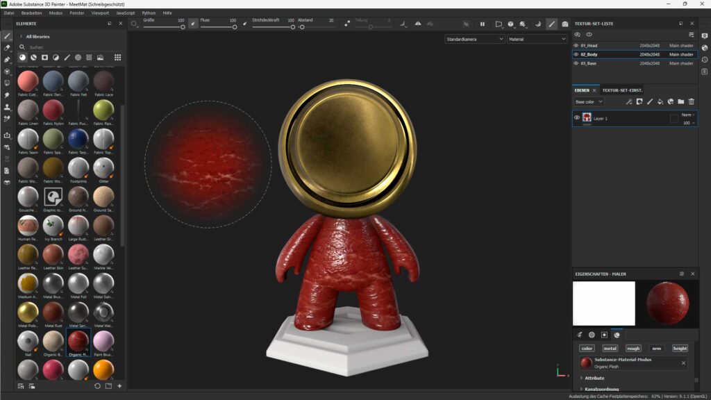 Adobe Substance Painter 3D Schulung Beispiel 09