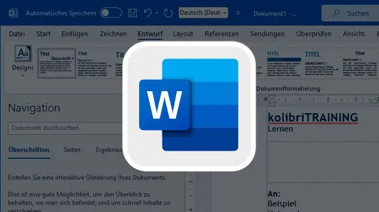 Beitragsbild MS Word Schulung KI Chat GPT