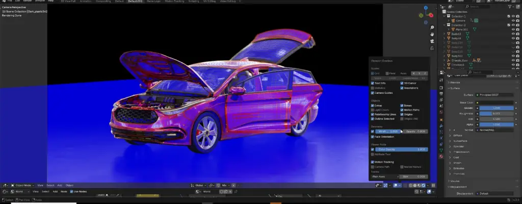 Blender car render normals