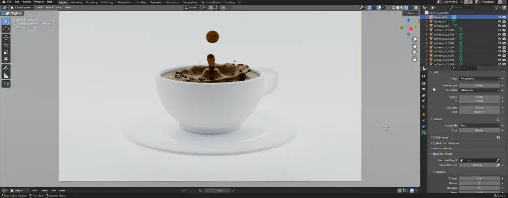 Blender rendering coffee