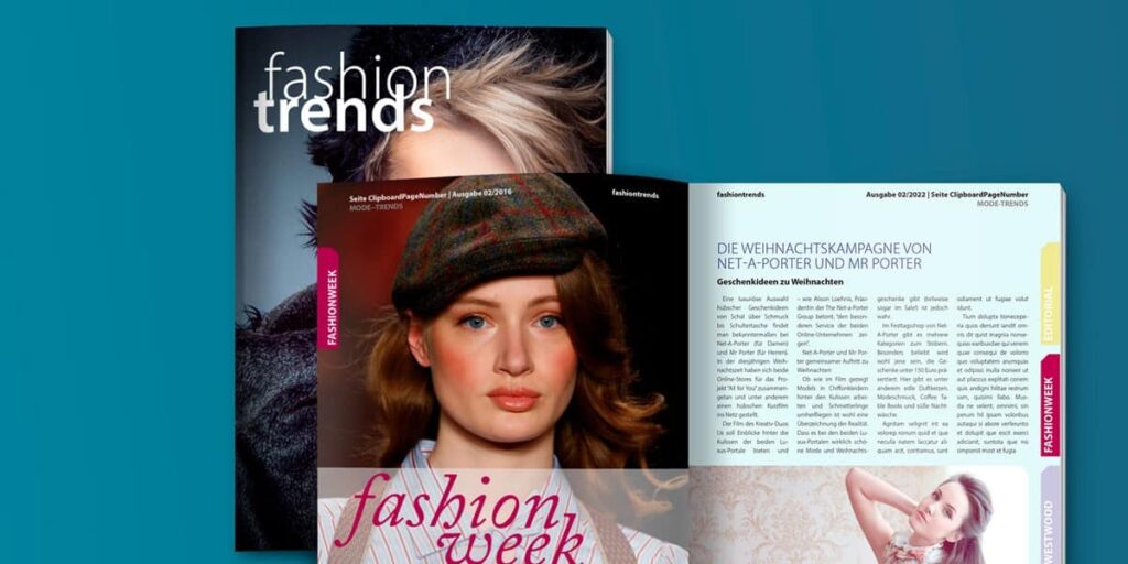 Adobe InDesign für Fortgeschrittene Kurs Beispiel Magazin Layout
