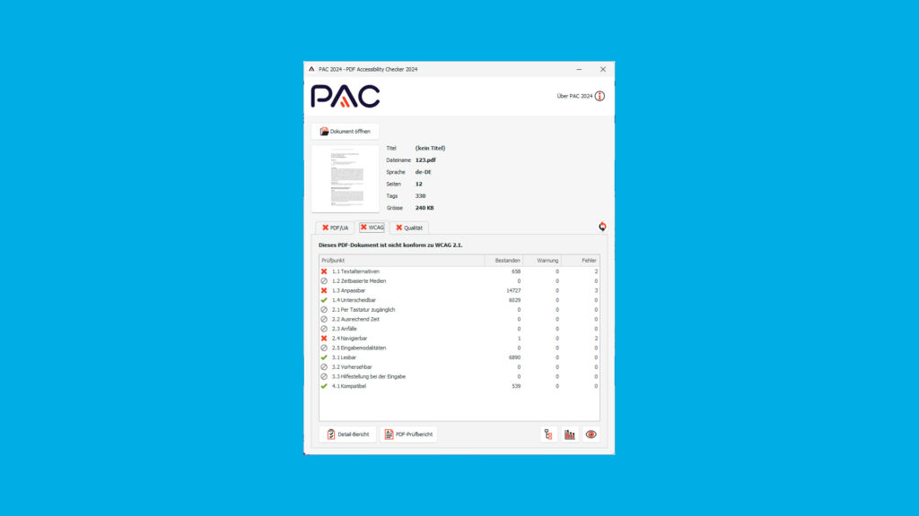 ^PAC2024 Prüftool Barrierefreiheit PDF/UA Kurs