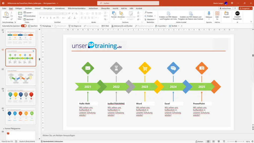 PowerPoint Schulung unsertraining für Azubis