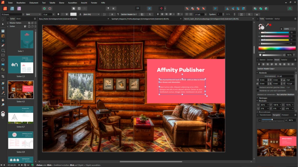 Affinity Publisher Grundlagen Schulung Beispiel 3