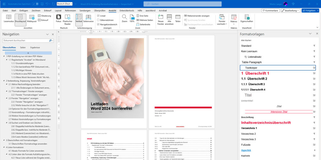 Barrierefreie Dokumente Word Acrobat Schulung 01