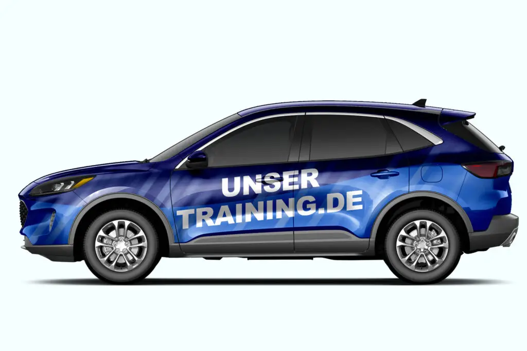 Adobe Phortoshop Schulung unsertraining.de Beispiel Auto Beschriftung
