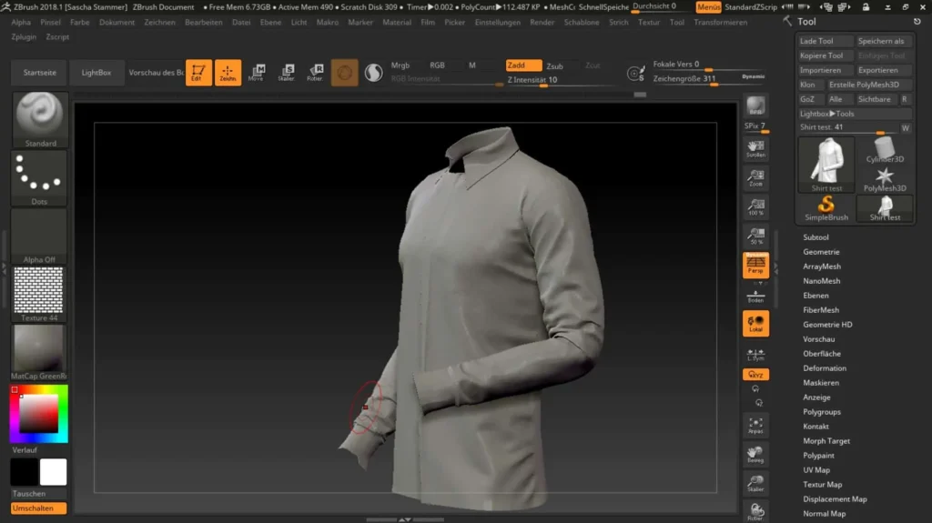 Zbrush Schulung Beispiel 03