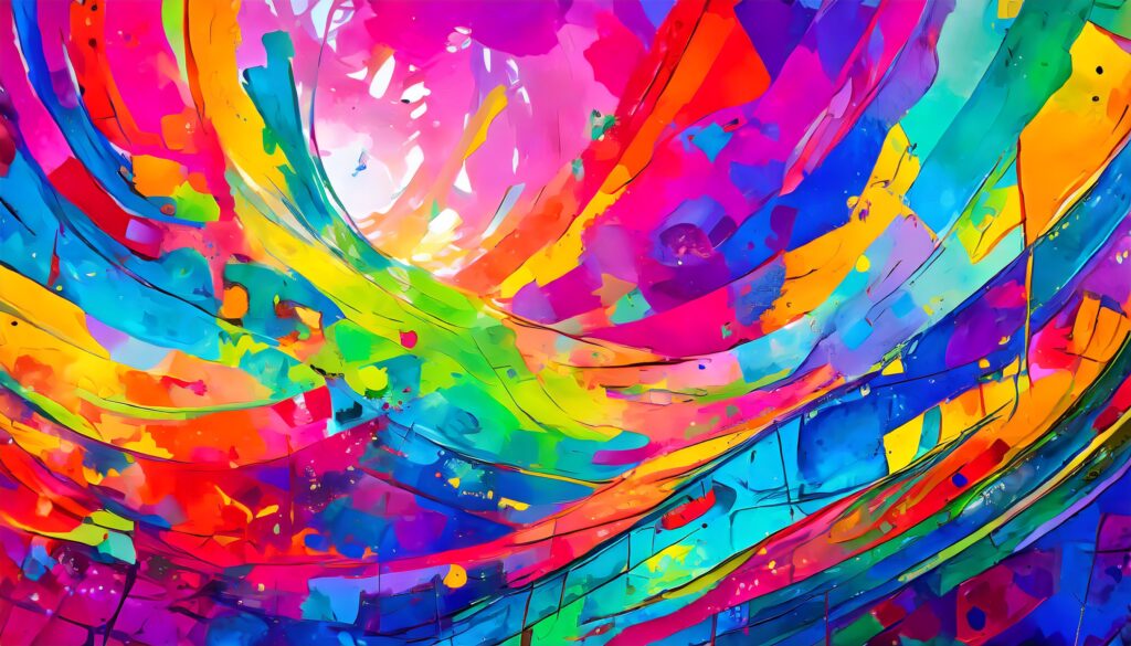 Mit Adobe Firefly generiertes abstraktes Bild mit Prompt, Schulung