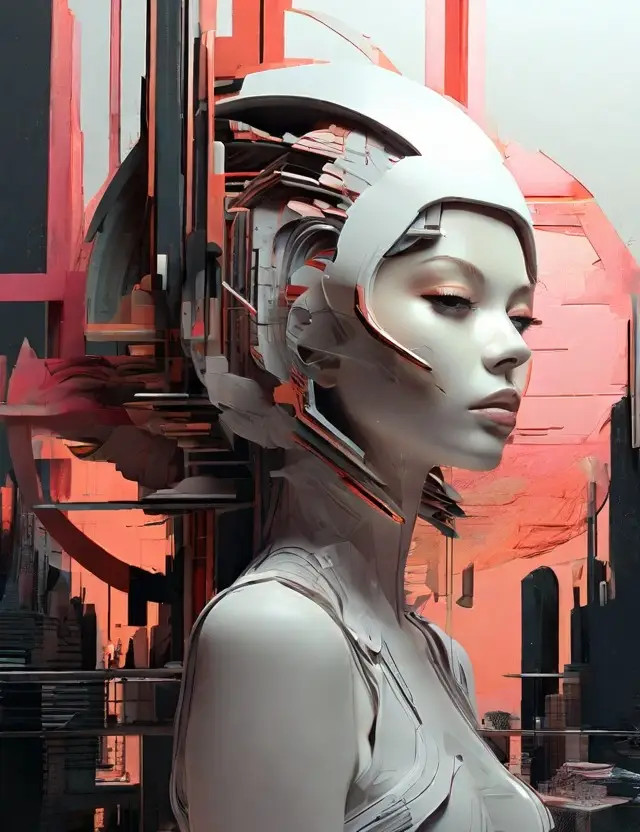 Mit der KI Leonardo AI generiertes Bild, Foto Glitch-Art Prompt Schulung