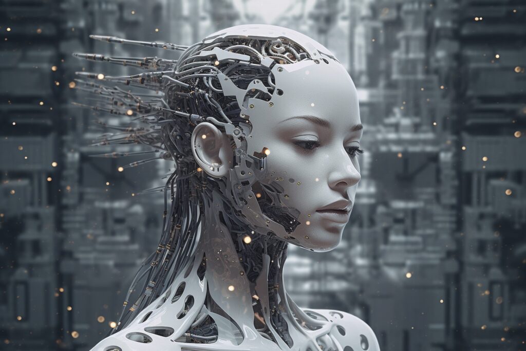 AI generiertes Bild einer Roboterfrau