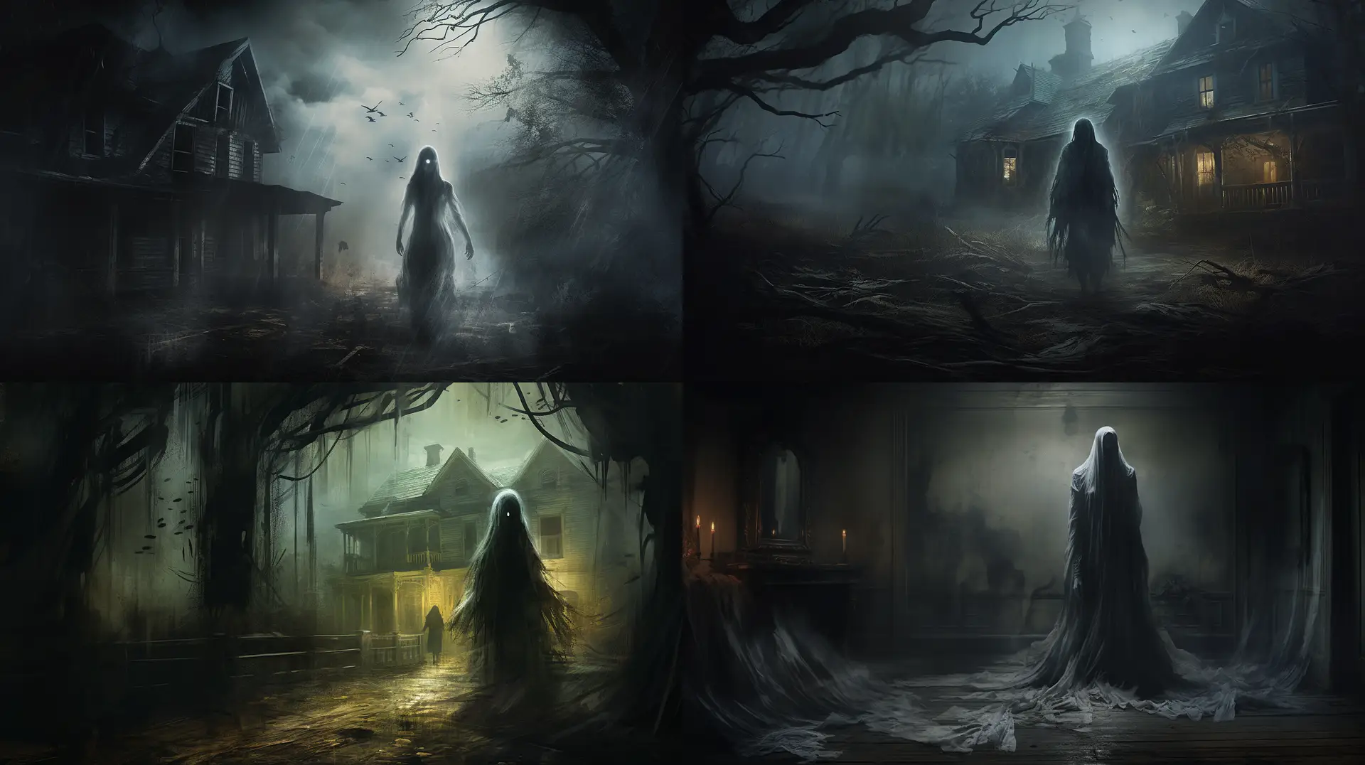 Mit Midjourney AI generiertes Bild, Horror und Grusel, Prompt, Schulung