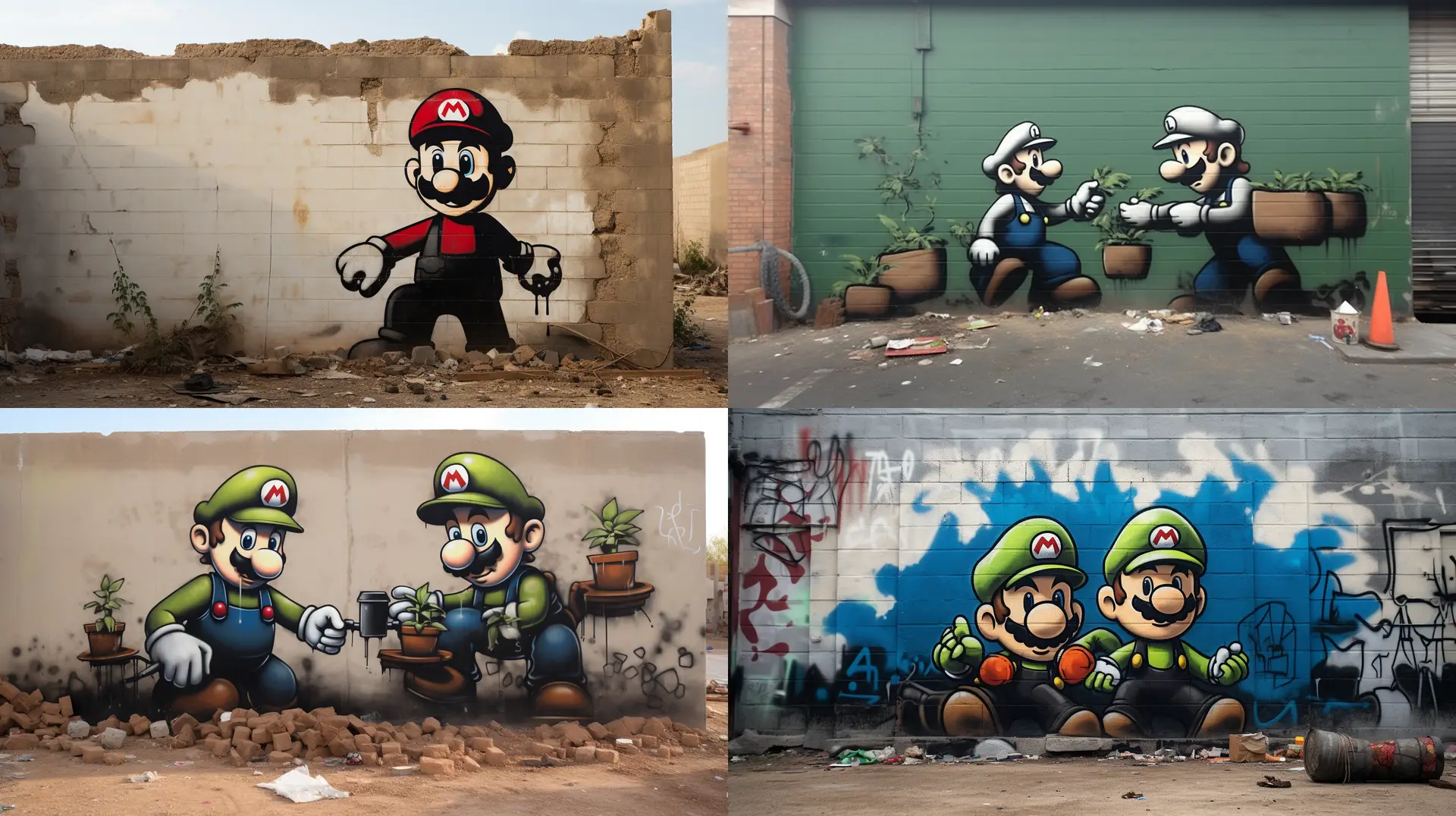 Mit der KI Midjourney 5.2 generiertes Bild, Street Art, Prompt Schulung