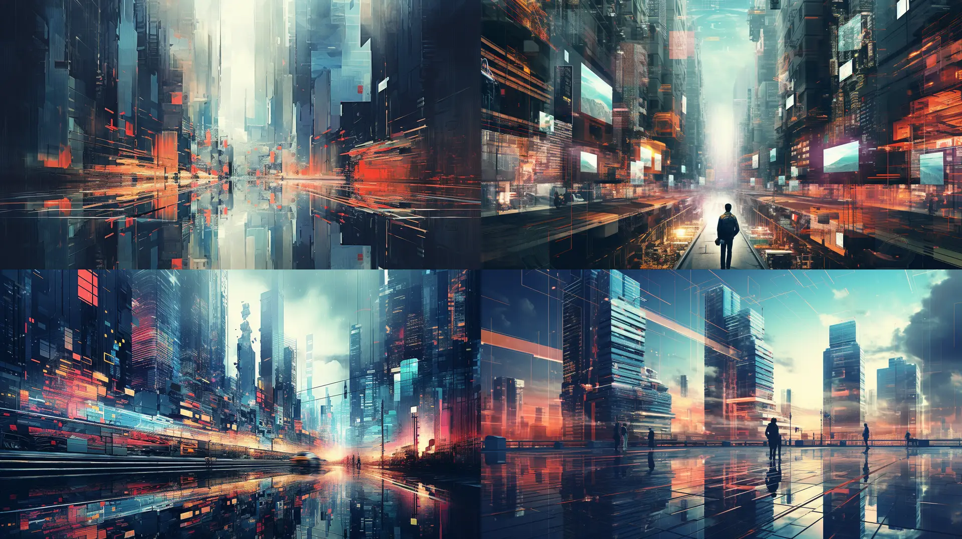 Mit der KI Midjourney 5.2 generiertes Bild, Foto Glitch-Art Prompt Schulung