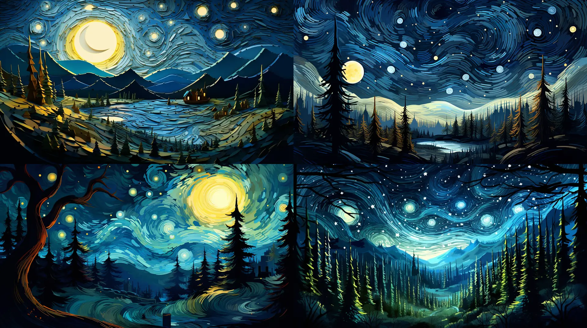 Berühmte Künstler, Van Gogh - KI generiert - AI Prompt Midjourney V5.2, Schulung