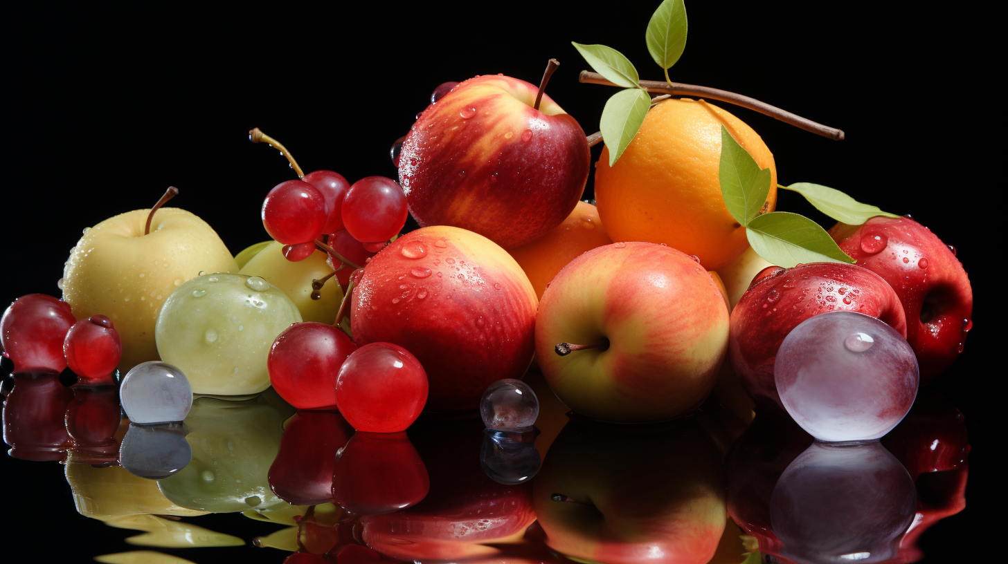 Obst Stilleben, Midjourney AI, Prompt Schulung Beispiel 1