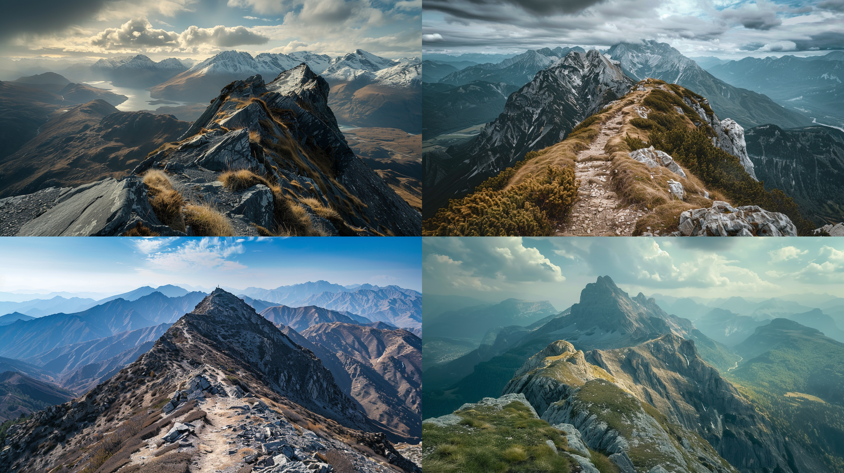 Midjourney AI Bild: Alpiner Wanderweg in den Bergen