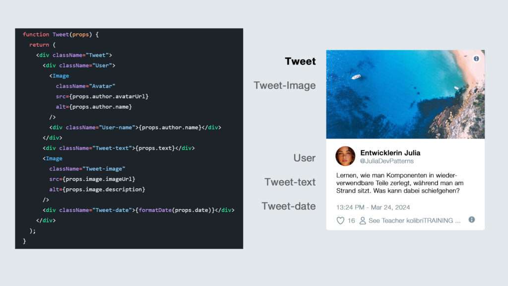 React JS Schulung Beispiel Tweet, Grundlagen