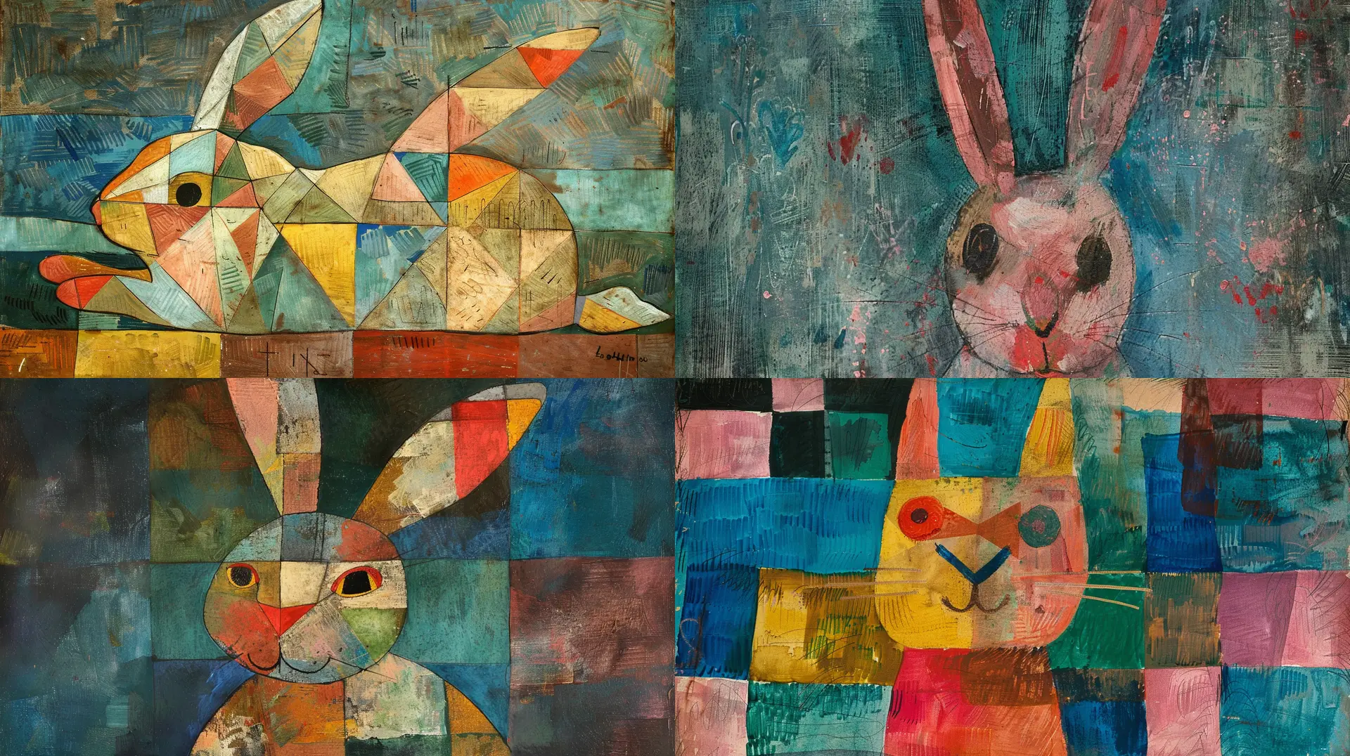 Osterhasen mit AI generiert - Paul Klee