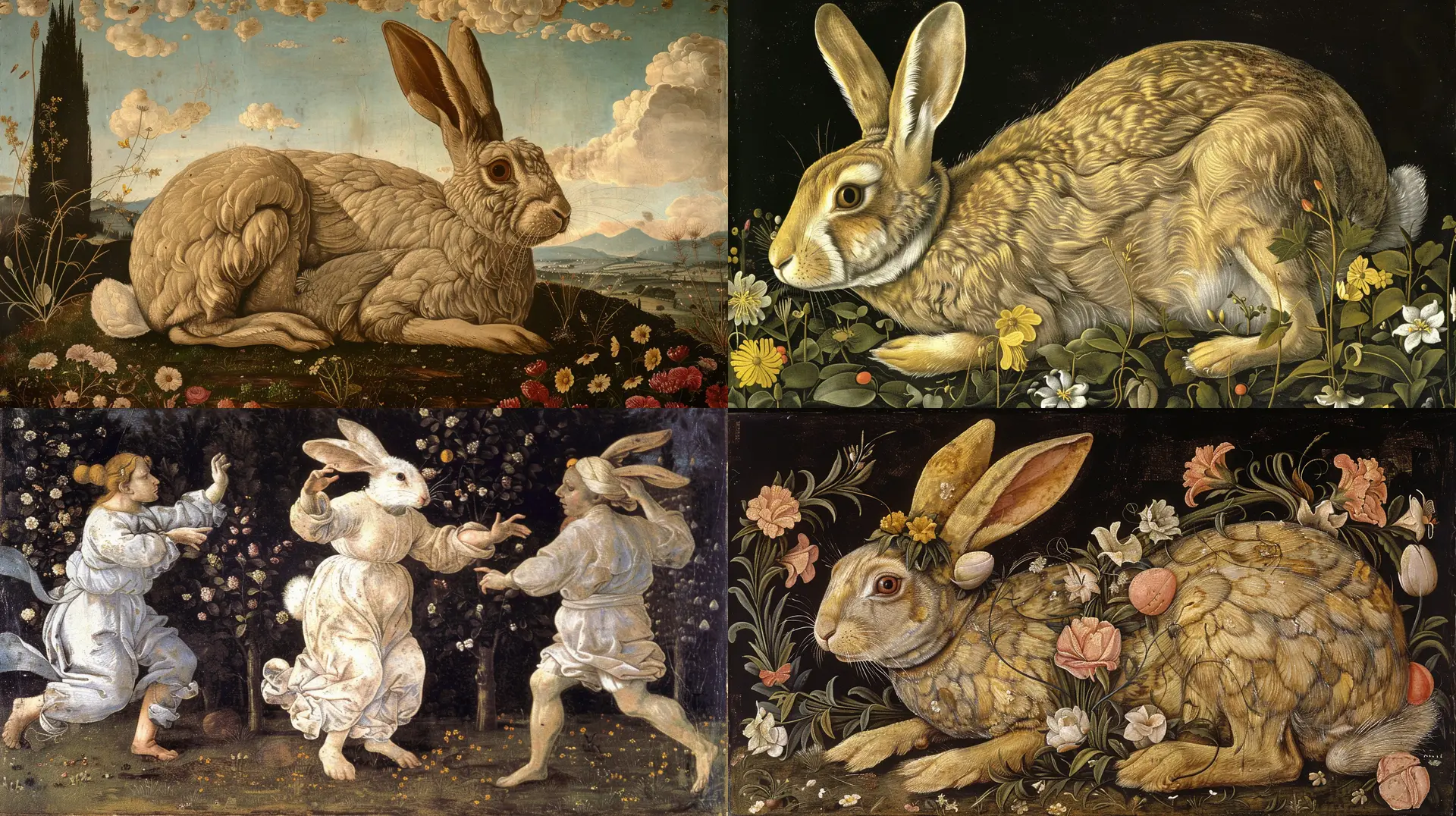 Osterhasen mit AI generiert - Sandro Botticelli