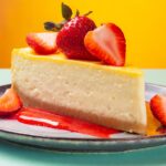 Firefly a delicious cheesecake slice with strawberries on the top 27263 (1)