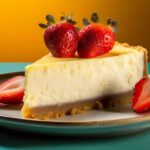 Firefly a delicious cheesecake slice with strawberries on the top 36040