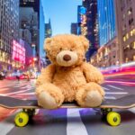 Firefly a photo of a teddy bear on a skateboard in times square 36040