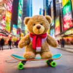 Firefly a photo of a teddy bear on a skateboard in times square 80920