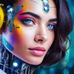 Firefly a womanface as a robot with mechanical details 45141 (2)