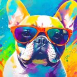 Firefly an andy warhol style painting of a french bulldog wearing sunglasses 33518