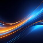 Firefly color splitter in dark navy blue and lightning orange flashes 33518