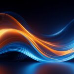 Firefly color splitter in dark navy blue and lightning orange flashes 45141