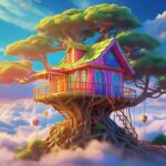 Firefly ein baumhaus in den wolken an einem sonnigen tag 36040 (1)