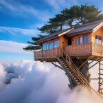 Firefly ein baumhaus in den wolken an einem sonnigen tag 36040